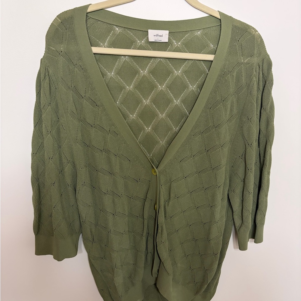 Wilfred Olive Cardigan Sweater